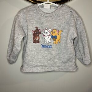 Zara Gray Cartoon Animal Sweatshirt​
